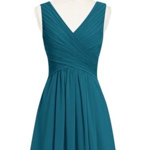 Azazie Flora Bridesmaids Dress Ink Blue